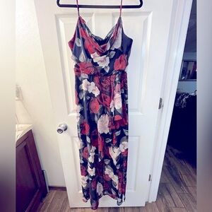 City Triangles size 14, beautiful rose detailed navy blue dress.